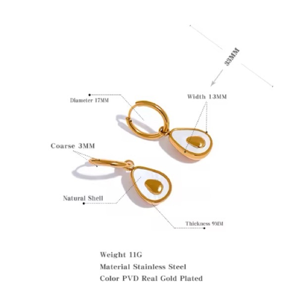 🌟Buy 1 Get 1 FREE Vermeil gold hoop earrings gold plated on stainless steel - Picture 12 of 13